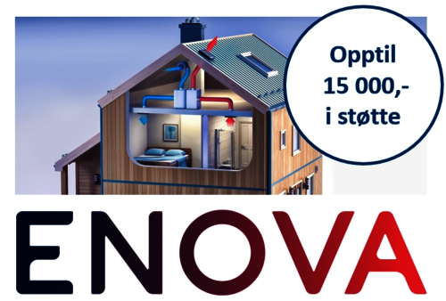 Opptil 15 000,- i støtte fra Enova